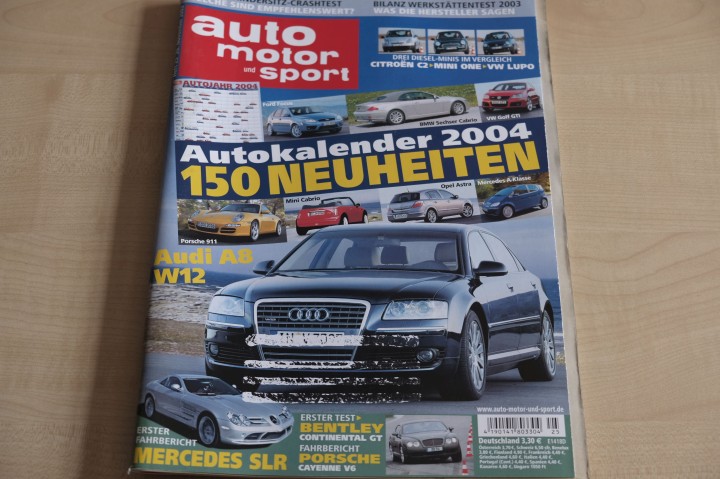 Deckblatt Auto Motor und Sport (25/2003)